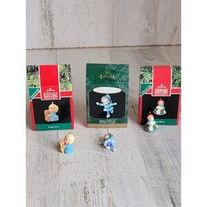 Hallmark miniature puppy kid girl boy variety ornament Xmas‎ ice skate